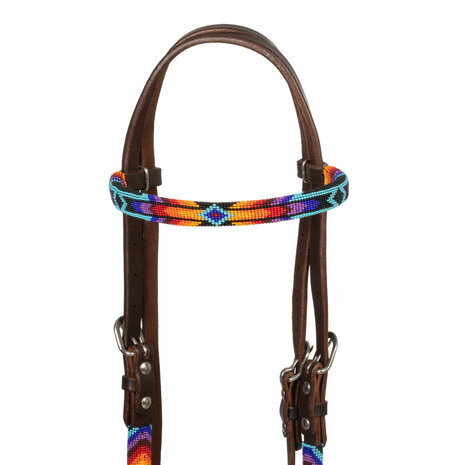 Pool&rsquo;s Navajo Serape Beaded Oiled Western Hoofdstel