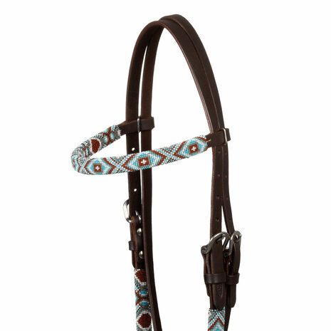 Pool&rsquo;s Diamonds Beaded Oiled Western Hoofdstel