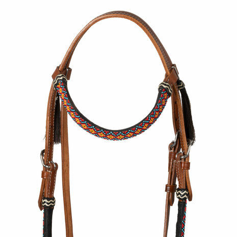 Pool&rsquo;s Sunrise Beaded Oiled Western Hoofdstel
