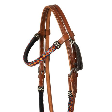 Pool&rsquo;s Sunrise Beaded Oiled Western Hoofdstel