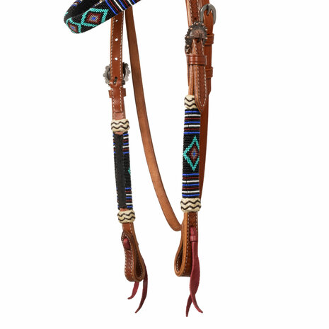 Pool&rsquo;s Perla Beaded Oiled Western Hoofdstel