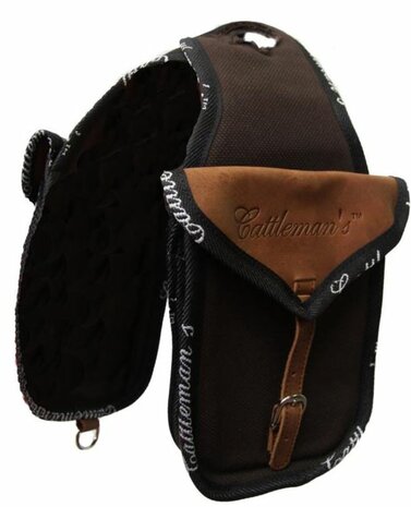 Cattleman&rsquo;s Double Horn Bag &ndash; Canvas &amp; Leer (Dubbel model)