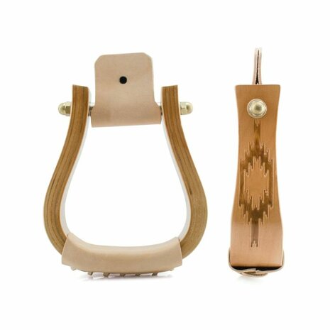 Pool&#039;s Houten Western Stijgbeugels met Navajo-Design