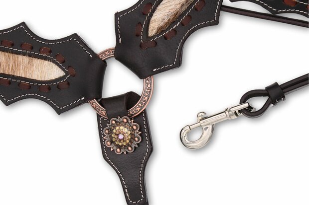 Western set donkerbruin met echt haar maat Koudbloed