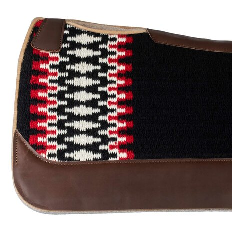 Pool&#039;s Western Saddle Pad  BLACK/WHITE/RED
