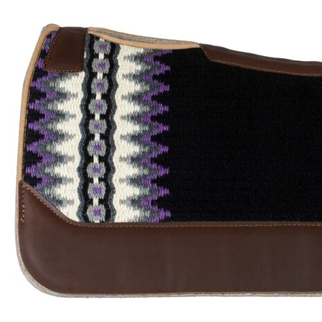 Pool&#039;s Western Saddle Pad  BLACK/WHITE/PURPLE