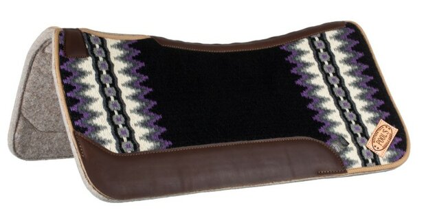 Pool&#039;s Western Saddle Pad  BLACK/WHITE/PURPLE