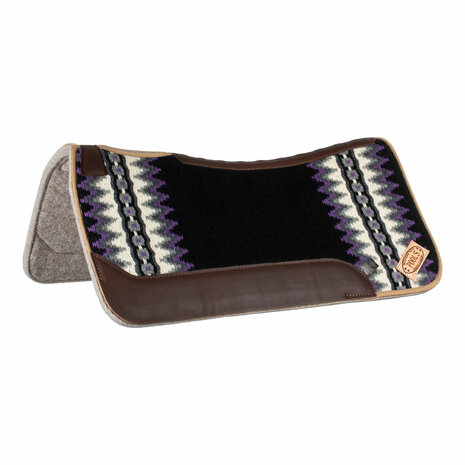 Pool&#039;s Western Saddle Pad  BLACK/WHITE/PURPLE