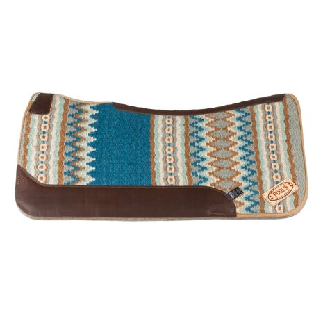 Pool&#039;s Contoured Western Saddle Pad BLUE/BEIGE