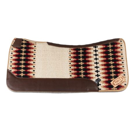 Pool&#039;s Contoured Western Saddle Pad BEIGE/RED