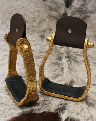 Western Stijgbeugels Glitter Goud