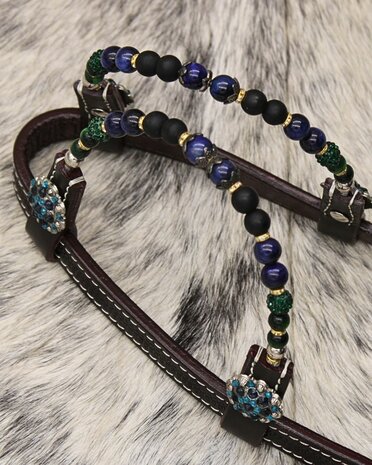 Two Ear show westernhoofdstel Blauw Turquoise