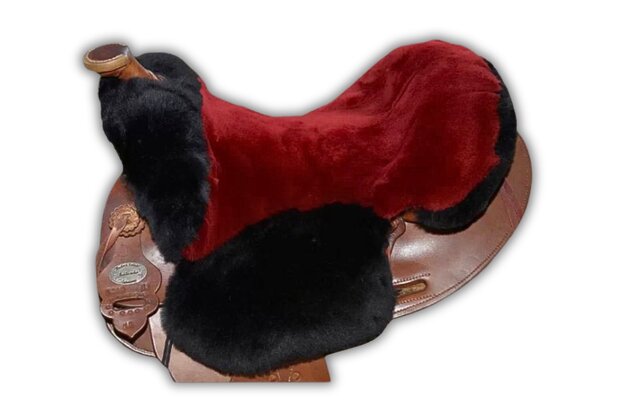 Seatsaver Western Lamswol Bordeaux/Zwart