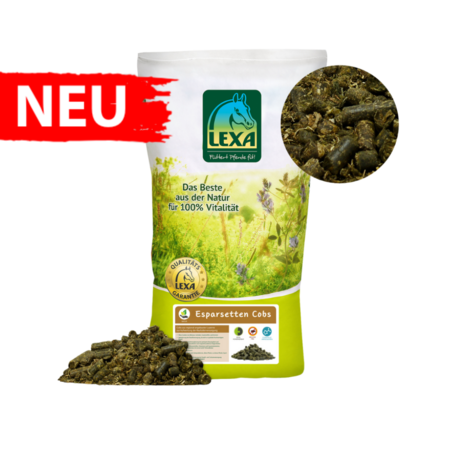 LEXA Esparsette Cobs &ndash; hoogwaardige ruwvoervervanger voor gevoelige paarden - 20 KG