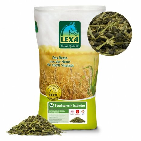 Lexa Strukturmix IJslander 15 kg &ndash; speciaal afgestemd op IJslanders en andere sobere rassen