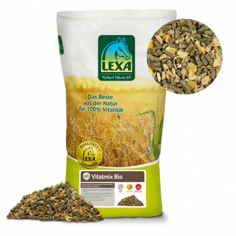 Lexa Vitaalmix Bio &ndash; het biologische volwaardige paardenmuesli - 20 kg