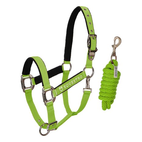 Equestro halsterset met satijnkleurige gespen