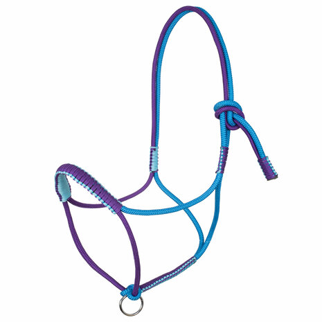 Pool&#039;s Gevlochten touwhalster Turquoise Paars