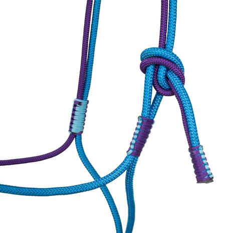 Pool&#039;s Gevlochten touwhalster Turquoise Paars