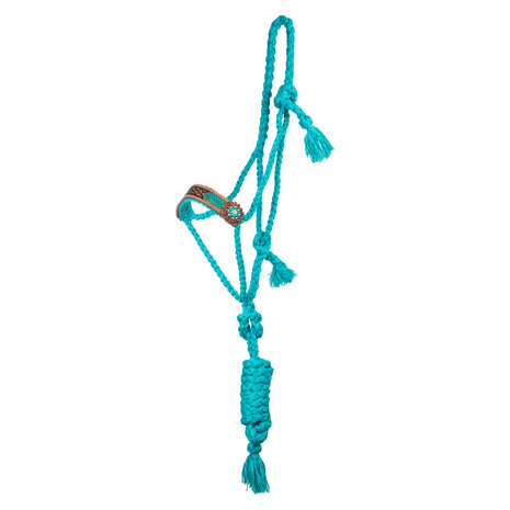 Pool&#039;s touwhalster set met lederen neusriem en concho&rsquo;s