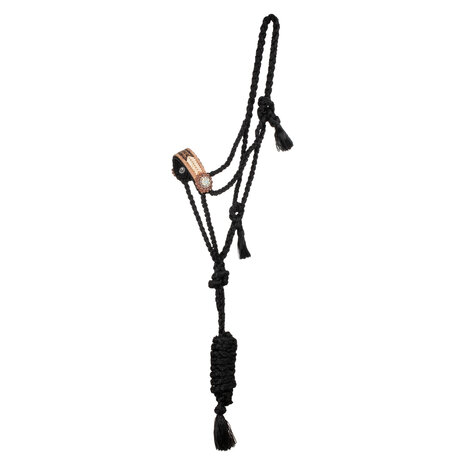 Pool&#039;s touwhalster set met lederen neusriem en concho&rsquo;s