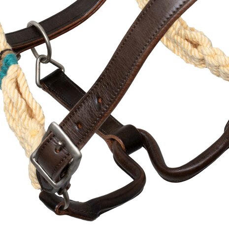 Pool&#039;s lederen halster met mohair details