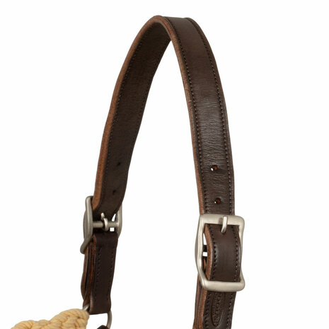 Pool&#039;s lederen halster met mohair details