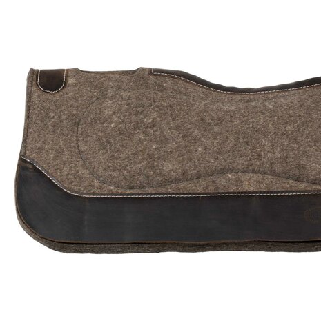 Pool&rsquo;s Pure Wool Felt Saddle Pad with Grain Wear Leather