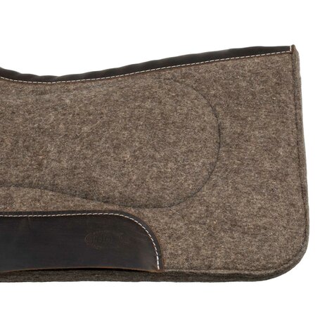 Pool&rsquo;s Pure Wool Felt Saddle Pad with Grain Wear Leather