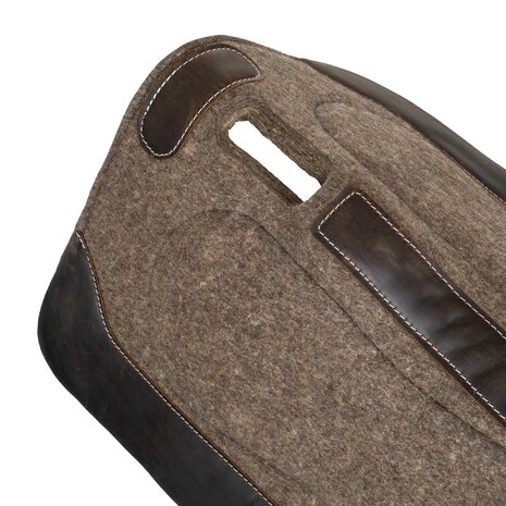 Pool&rsquo;s Pure Wool Felt Saddle Pad with Grain Wear Leather