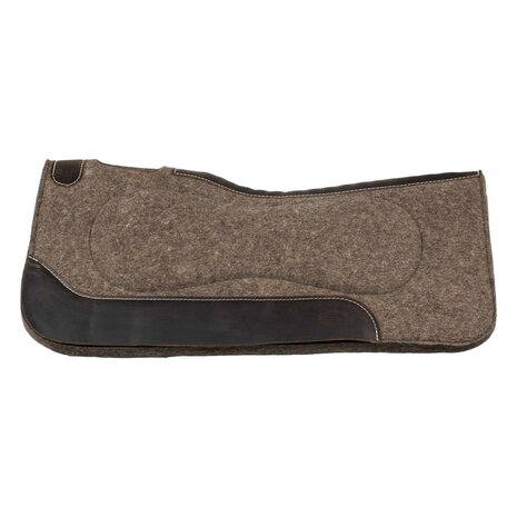 Pool&rsquo;s Pure Wool Felt Saddle Pad with Grain Wear Leather
