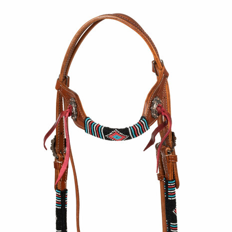 Pool&rsquo;s Briglia Beaded Oiled Western Hoofdstel