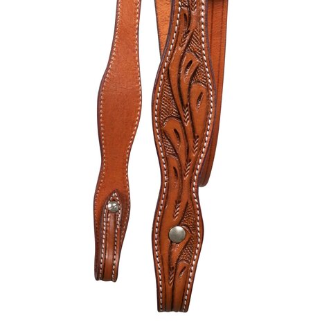 McBryan Western Hoofdstel Flower tooling chestnut 