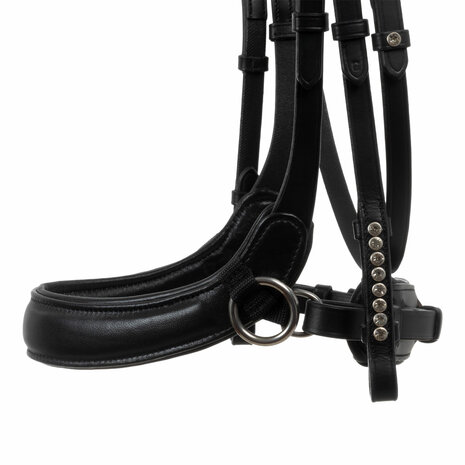 Acavallo&reg; Sunset Bridle &ndash; Anatomisch 2-in1 Hoofdstel van Kalfsleer met Rhinestones