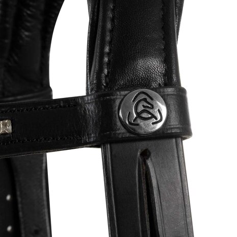 Acavallo&reg; Sunset Bridle &ndash; Anatomisch 2-in1 Hoofdstel van Kalfsleer met Rhinestones