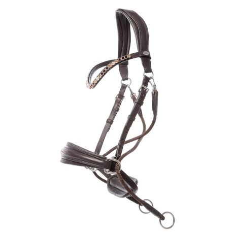 Bitloos Hoofdstel Cross Light &ndash; Geolied Leer 