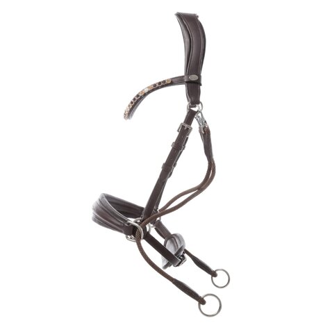 Bitloos Hoofdstel Cross Light &ndash; Geolied Leer 