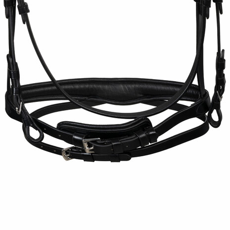 Equestro Anatomisch Hoofdstel &ndash; Met Fuchsia Strass en Inclusief Teugels