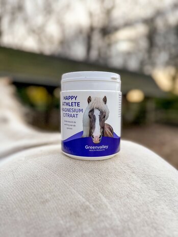Green Valley Happy Athlete Magnesiumcitraat &ndash; ondersteuning voor spieren, zenuwen en ontspanning bij paarden