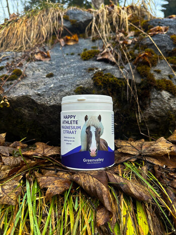 Green Valley Happy Athlete Magnesiumcitraat &ndash; ondersteuning voor spieren, zenuwen en ontspanning bij paarden