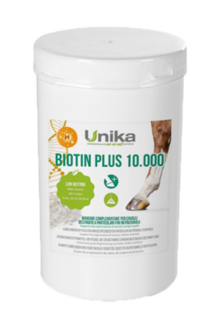 Unika Biotin Plus 10.000 &ndash; Aanvullend diervoeder ter ondersteuning van hoeven, huid en vacht