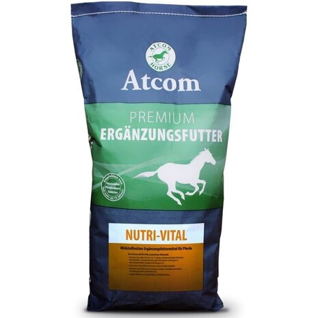 Atcom Nutri Vital 25 KG  - Premium totaalvoorziening voor volwassen paarden (4&ndash;17 jaar)