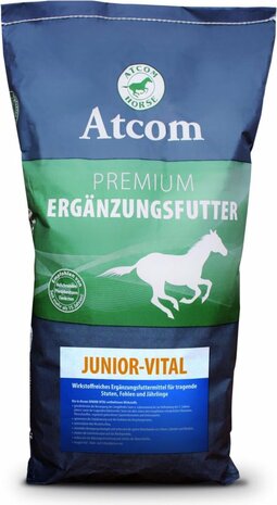 Atcom Junior Vital 25 KG  - Premium totaalvoorziening voor jonge paarden (2e maand t/m 3 jaar)