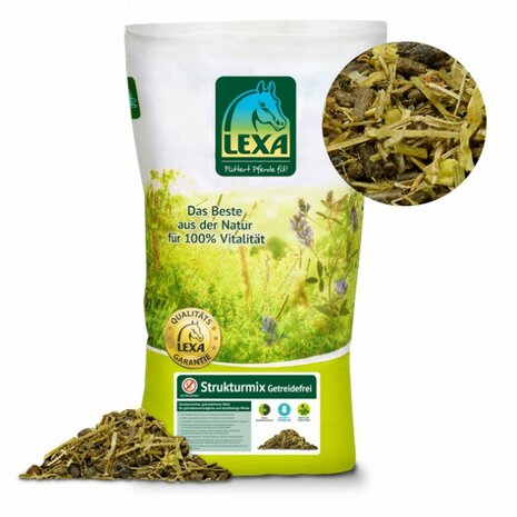 Lexa Structuurmix 15kg - Gezonde, graanvrije structuurmuesli voor gevoelige paarden