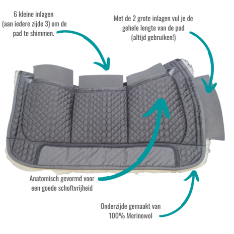 Kifra-pad Western Taupe VELVET 8 Pockets