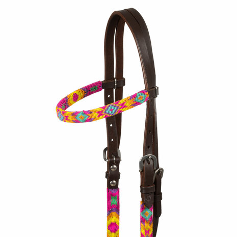 Pool&rsquo;s Multicolor Beaded Oiled Western Hoofdstel