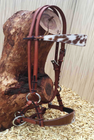 Bitloos Sidepull Hoofdstel COWHIDE &ndash; QH