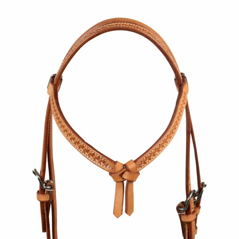 Pool&rsquo;s Bosal Set &ndash; Basket Tooling (Chestnut &amp; Natural, QH)