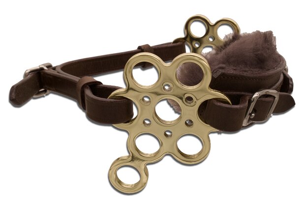 Hackamore met bloem scharen &ndash; zacht gevoerd met schapenvacht