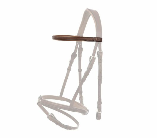 Compleet hoofdstel Aradis Gull &ndash; bruin geolied leer met gouden accenten op = op